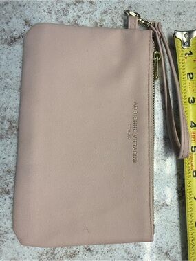 Adrienne Vittadini Blush Pink Wristlet Clutch with Gold Hardware
